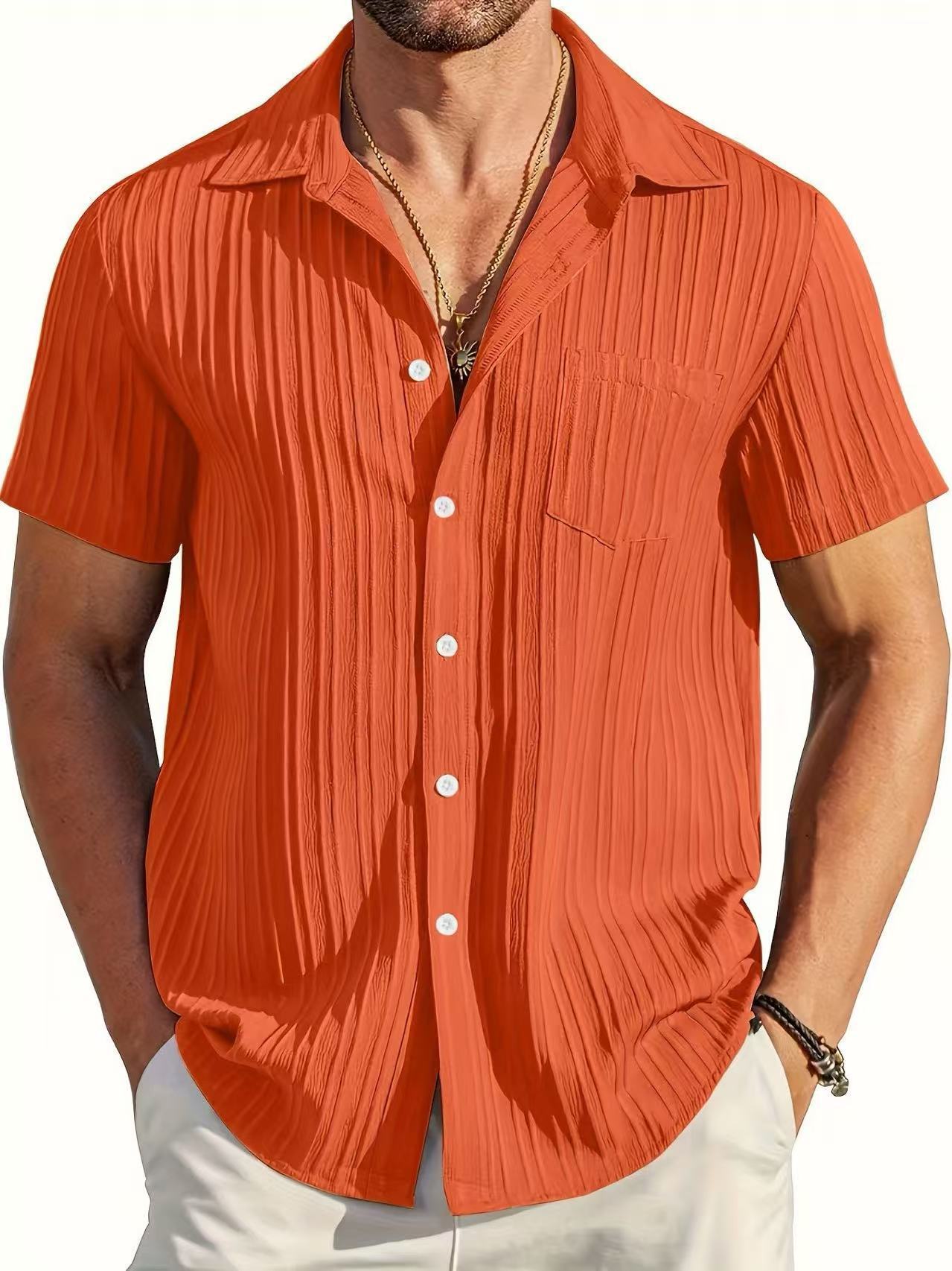 Camisa de rayas de manga corta