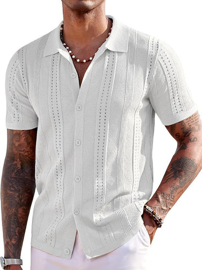 Polo de punto de manga corta bordado