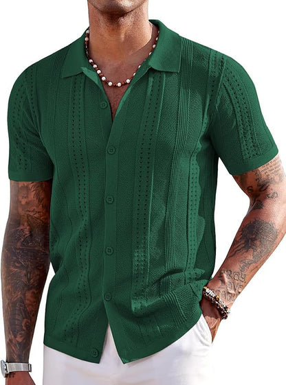 Polo de punto de manga corta bordado