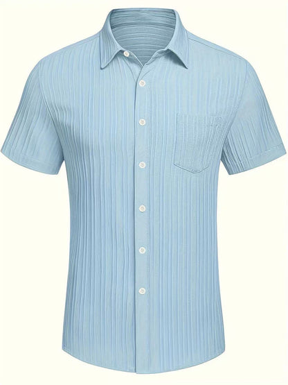 Camisa de rayas de manga corta