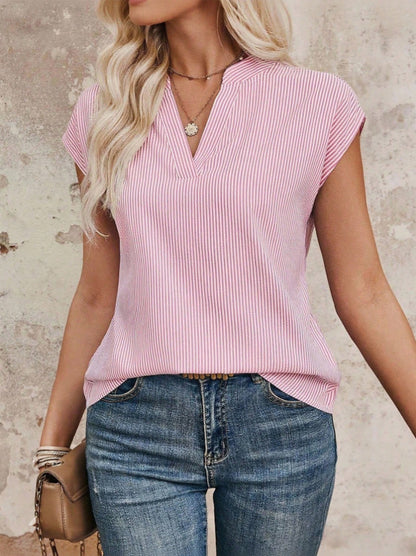 Camisa Rayas Manga Corta