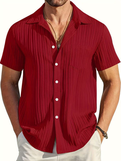 Camisa de rayas de manga corta