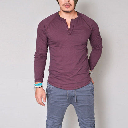 Camiseta de manga larga y cuello redondo