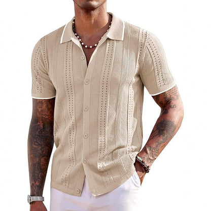 Polo de punto de manga corta bordado