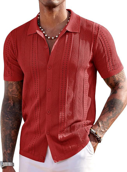 Polo de punto de manga corta bordado