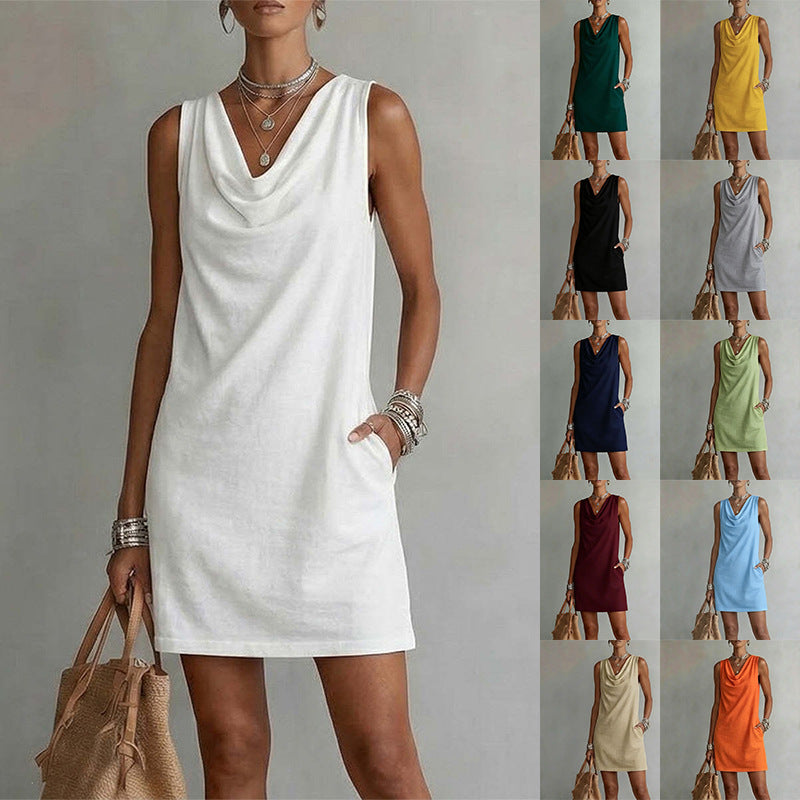 Vestido de Punto sin Mangas