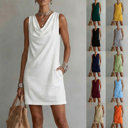 Vestido de Punto sin Mangas