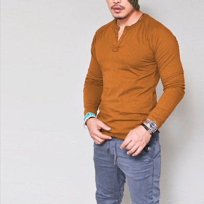 Camiseta de manga larga y cuello redondo