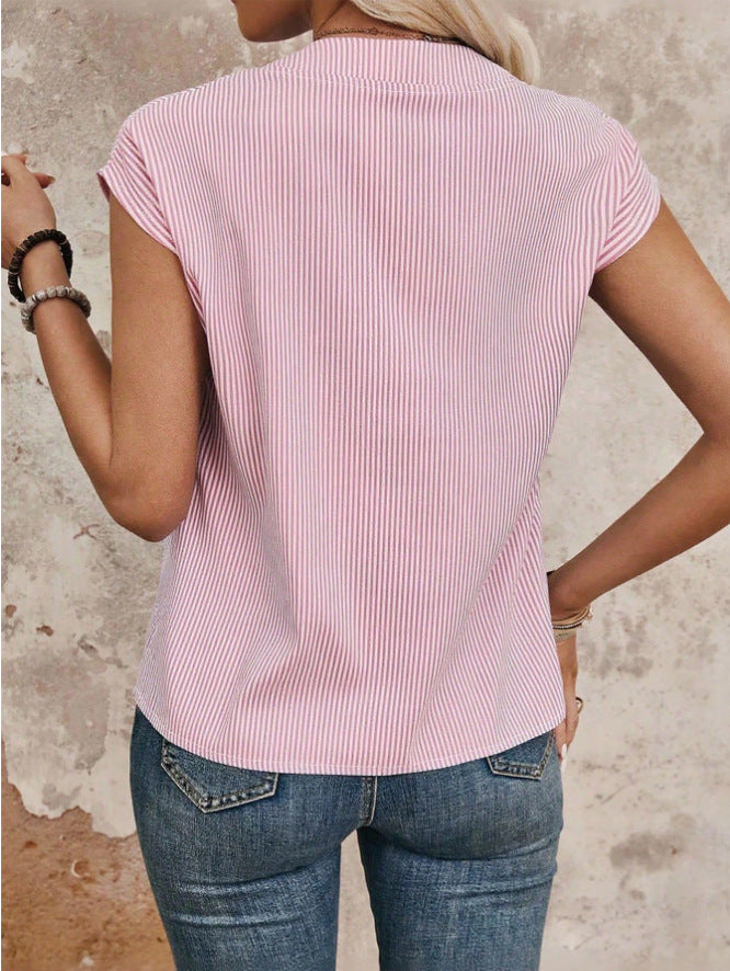 Camisa Rayas Manga Corta