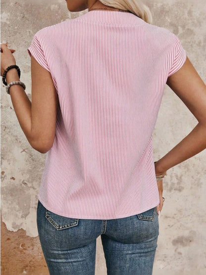 Camisa Rayas Manga Corta