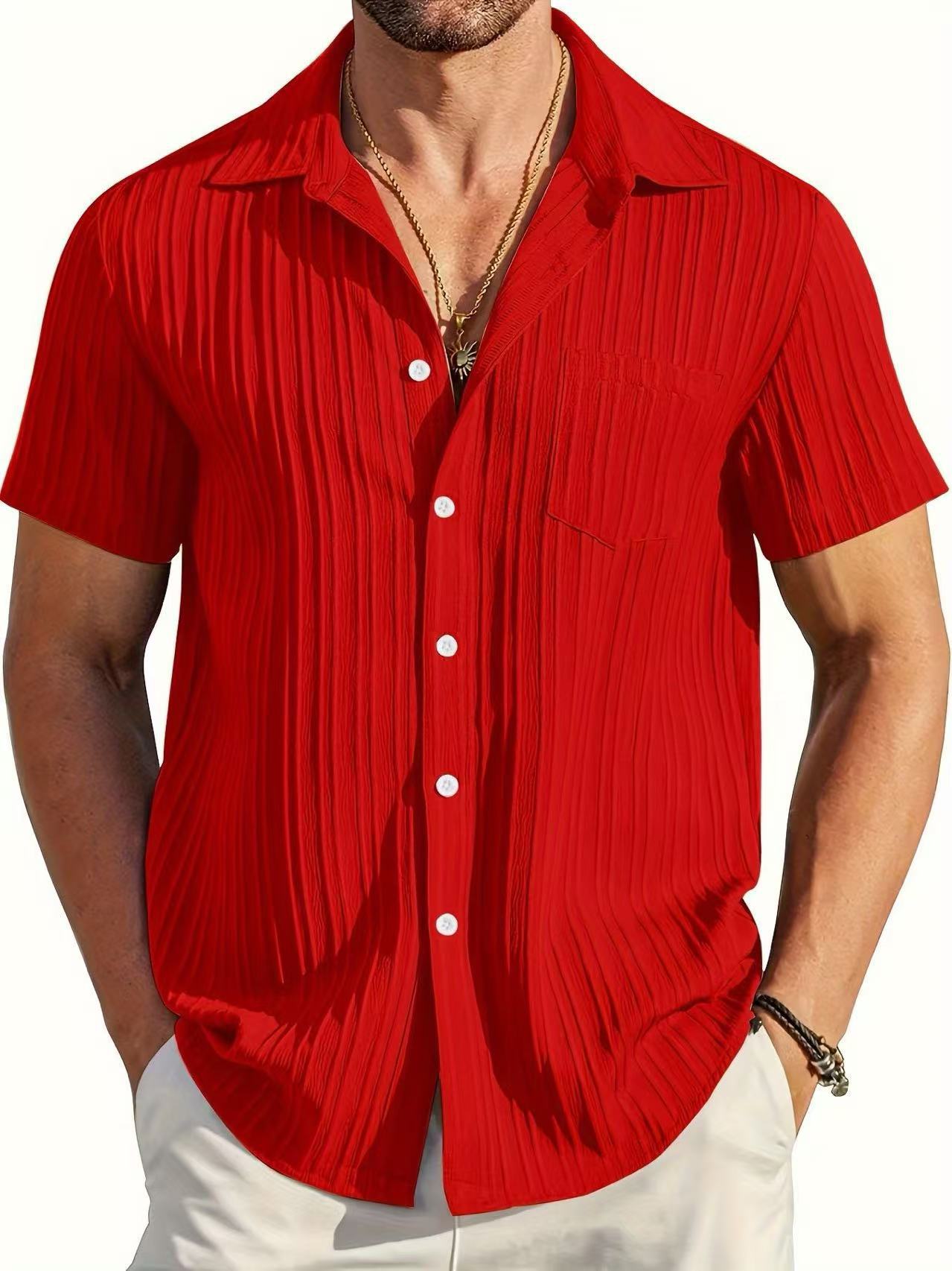 Camisa de rayas de manga corta