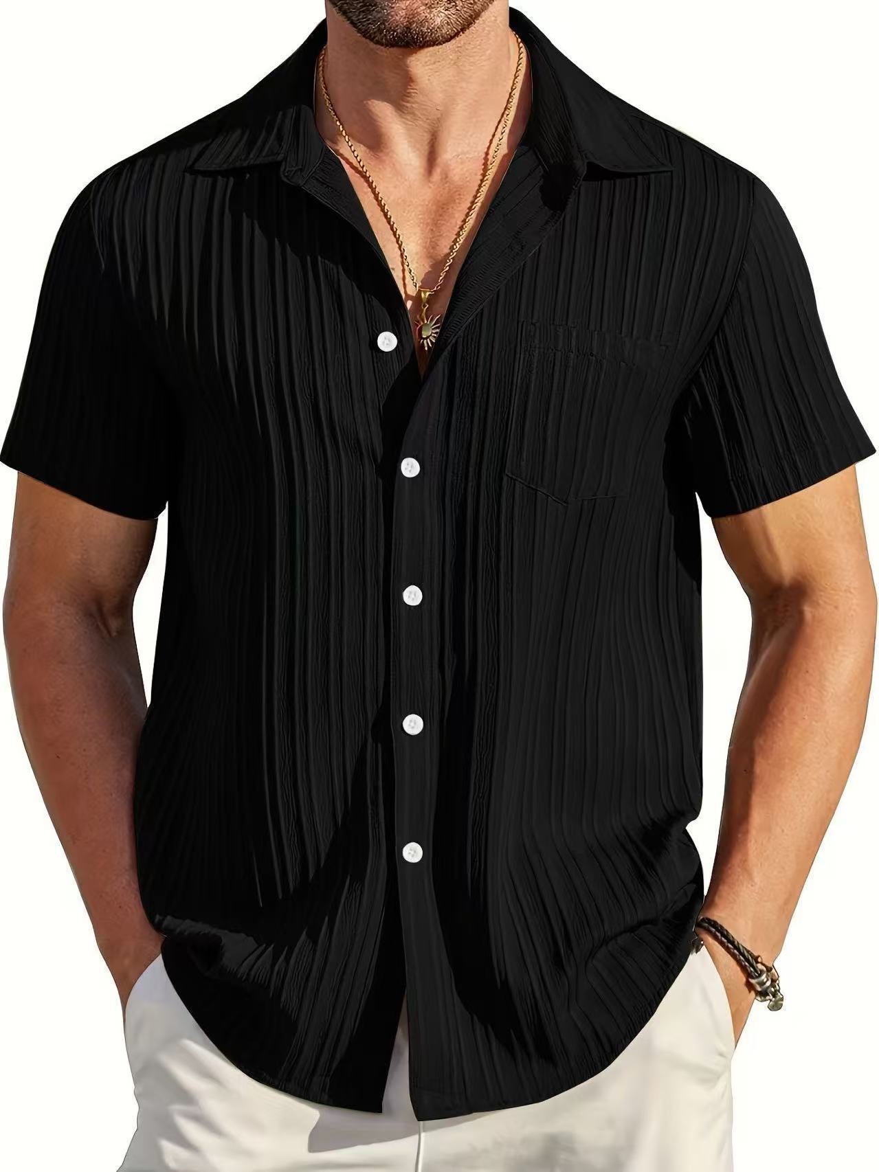 Camisa de rayas de manga corta