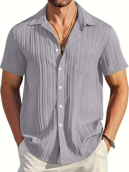 Camisa de rayas de manga corta