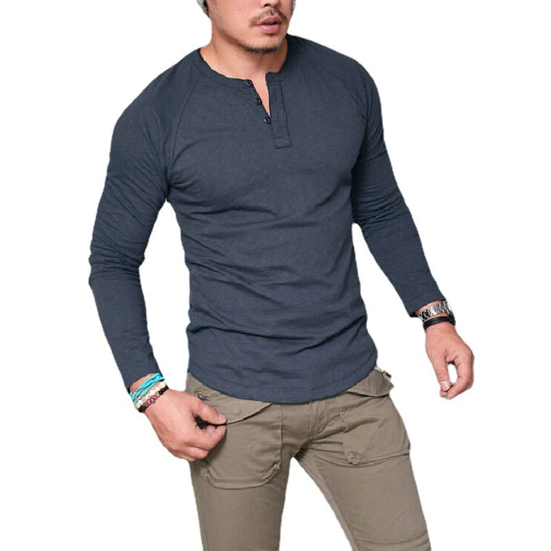Camiseta de manga larga y cuello redondo