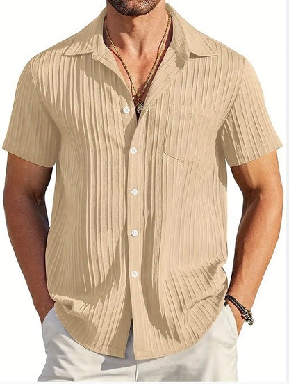 Camisa de rayas de manga corta