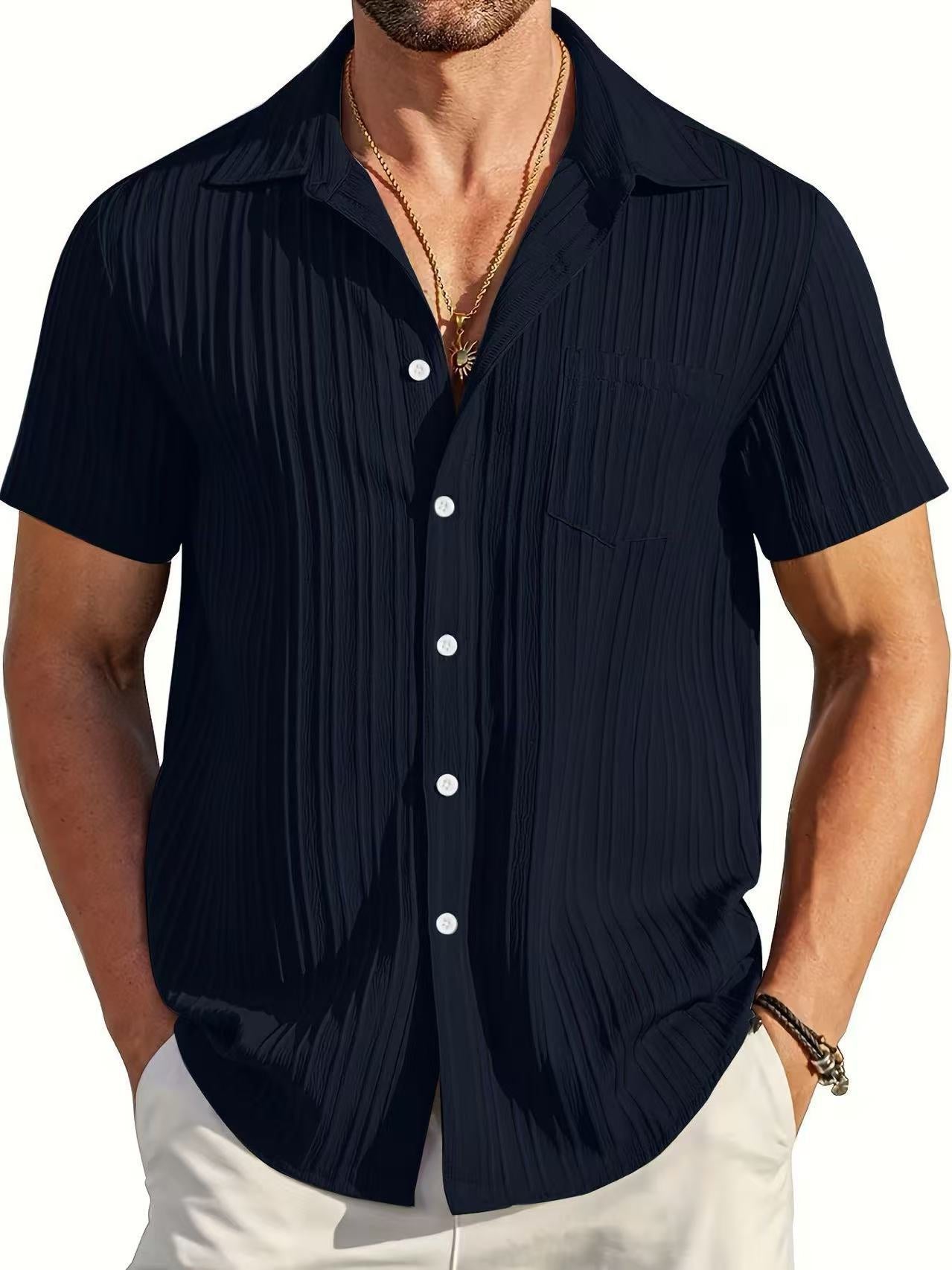 Camisa de rayas de manga corta