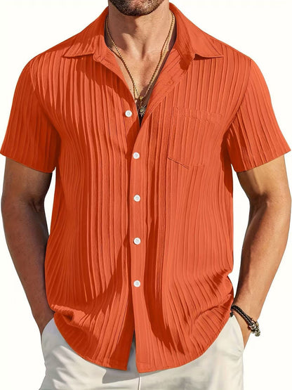 Camisa de rayas de manga corta
