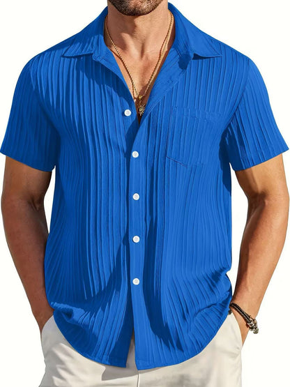 Camisa de rayas de manga corta