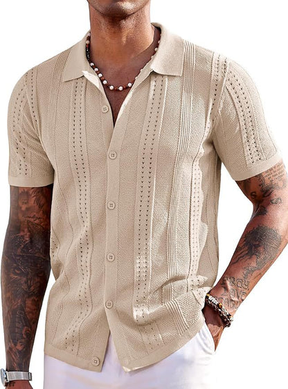 Polo de punto de manga corta bordado