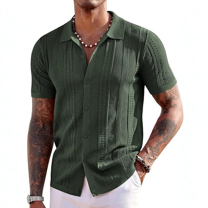 Polo de punto de manga corta bordado