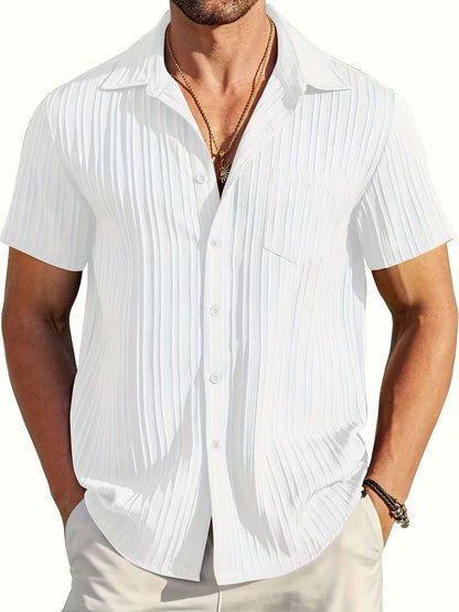 Camisa de rayas de manga corta